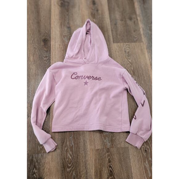Converse‎ Girls Chuck Taylor Lavender Hooded Sweatshirt size Medium Hoodie #8 - Picture 1 of 6